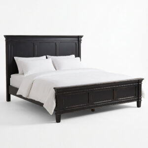 Cressida Antique Black King Panel Bed