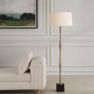 Alternative view of Shino Antique Brass Floor Lamp