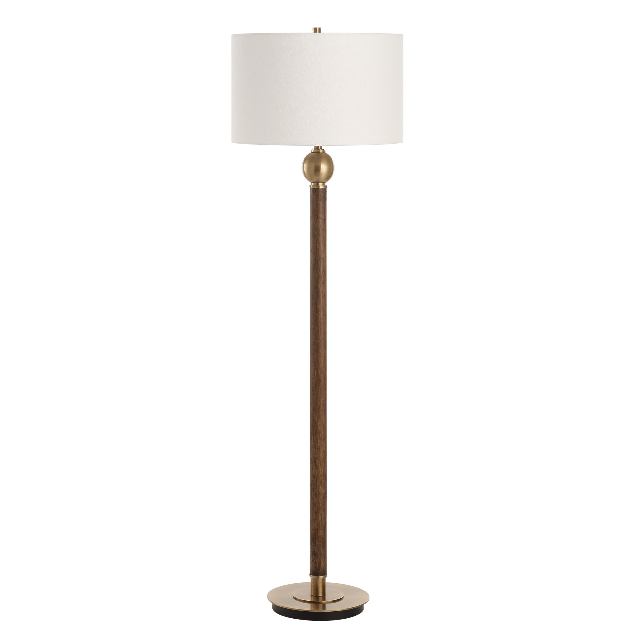 Keros Dark Oak Floor Lamp - Image 4