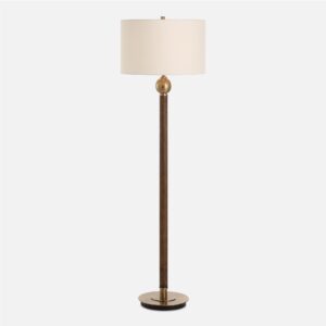 Keros Dark Oak Floor Lamp