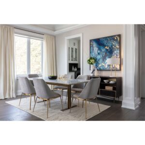Alternative view of Ambrosia 79" Dining Table - White Marble