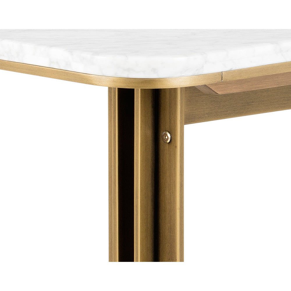 Ambrosia 79" Dining Table - White Marble - Image 6