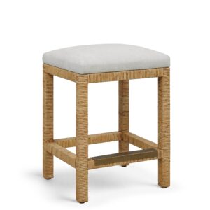 Muriel Rattan Wrapped Counter Stool