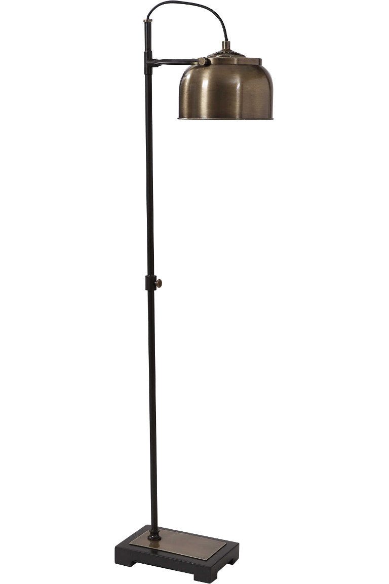 Vintage Brass Industrial Floor Lamp - Image 6