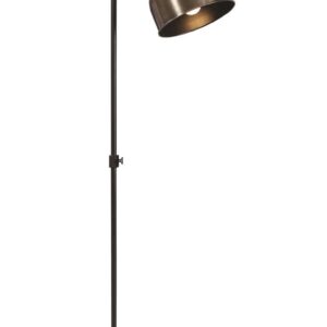 Vintage Brass Industrial Floor Lamp