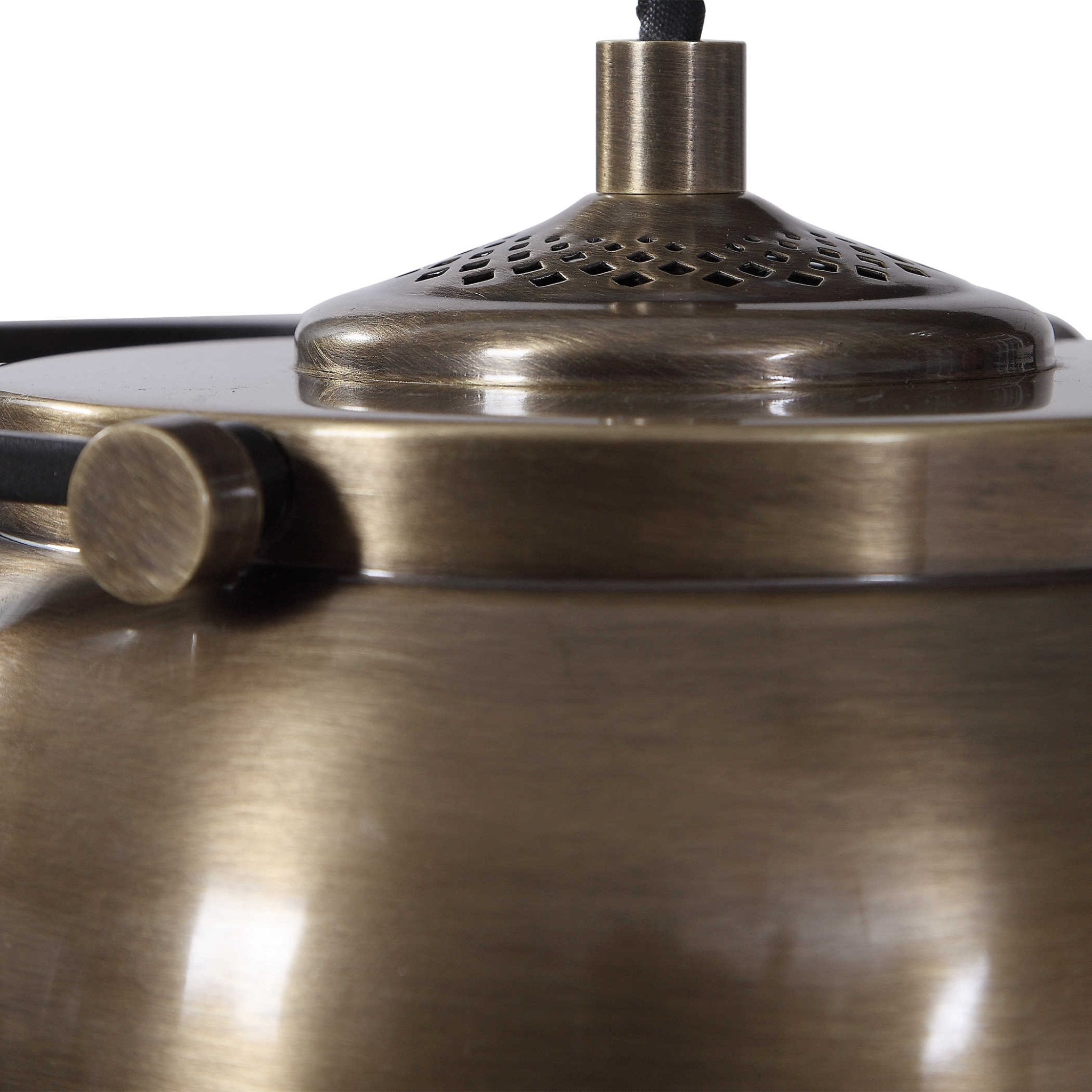 Vintage Brass Industrial Floor Lamp - Image 4